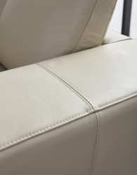 Modern Three Piece Light Gray Leather Living Room Set