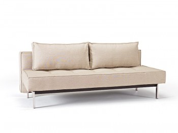 Contemporary Beige Fabric Upholstered Deluxe Sofa Bed Contemporary Beige Fabric Upholstered Deluxe Sofa Bed