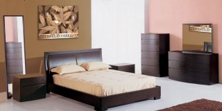 Stylish Wood Modern Platform Bed