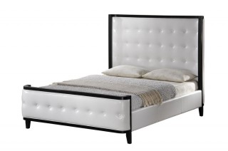 Lacquered Extravagant Leather Luxury Platform Bed