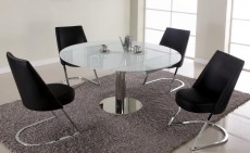Extendable Round Sqaure Glass Top Designer Table Set Extendable Round Sqaure Glass Top Designer Table Set