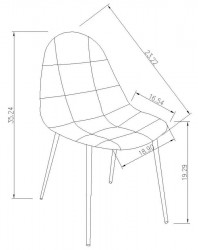 Contemporary White Upholstered Side Chair with Chrome Legs