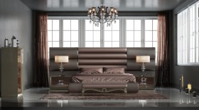 Refined Wood High End Modern Furniture feat Full Tufted Upholstery