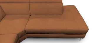 Unique Leather Sectional with Chaise