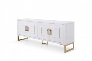 Contemporary Champagne White Buffet