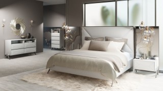 Extravagant Leather Modern Contemporary Bedroom Sets