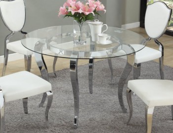 Table with Chrome Legs Table with Round Top