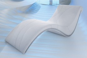 Modern White Leather Leisure Lounge Chaise