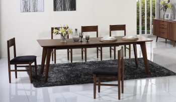 Mid Century Style Walnut Extendable Dining Table