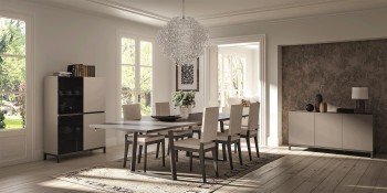 Contemporary Style Leather Dining Room Design