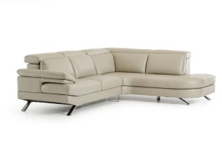Contemporary Leather Upholstery Corner L-shape Sofa