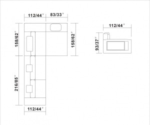 Luxury Corner Sectional L-shape Sofa