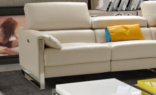 Sophisticated Modern Leather L-shape Sectional
