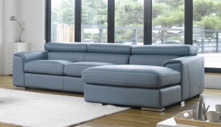 Adjustable Advanced Italian Top Grain Leather Sectional Sofa