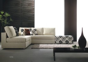 Elegant Microfiber Sectional with Pillows