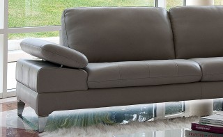 Refined Covered in All Leather Sectional