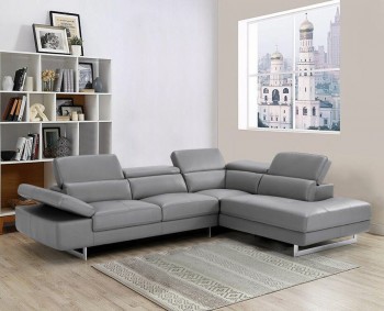 Advanced Adjustable Italian Top Grain Leather Sectional Sofa