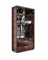 Two Door and Two Drawer Curio Cabinet