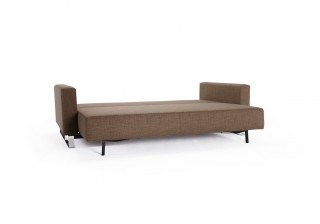 Begum Olive Upholstered Sofa Bed with Durable Chrome Legs