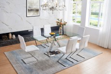 Overnice Rectangular in White Dinner Furniture Set Overnice Rectangular in White Dinner Furniture Set