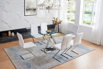 Overnice Rectangular in White Dinner Furniture Set