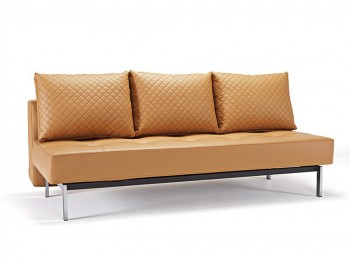 Deluxe Contemporary Camel Leather Sofa Bed Deluxe Contemporary Camel Leather Sofa Bed