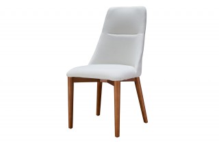 White Elegant Dining Set with Creative White Chairs