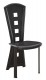 Elegant Cut-Out Back Black Dining Chairs