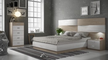 Graceful Wood Platform and Headboard Bed with Extra Storage Graceful Wood Platform and Headboard Bed with Extra Storage