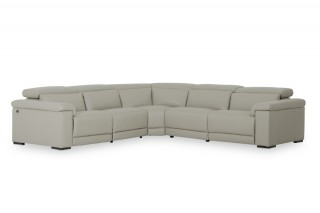 Contemporary Top-Grain Leather Sectional