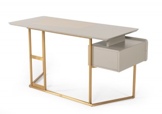 Modern Grey and Bronze Office Desk