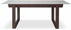 Wood Grain Dining Table with Frosted Top