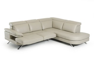 Contemporary Leather Upholstery Corner L-shape Sofa