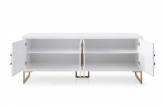 Contemporary Champagne White Buffet