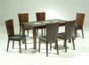 Spoleto Contemporary Dining Table w/ Unique Frosted Glass Tiles
