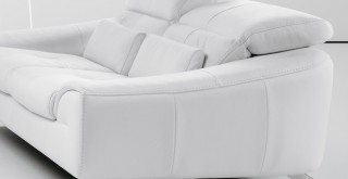 White Sofa Set in Soft Leather with Color Options