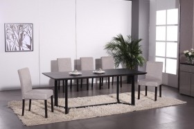 Stylish in Wood Leather Furniture Dining Set