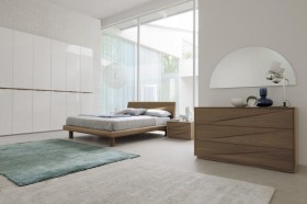 Made in Italy Wood Designer Bedroom Furniture Sets with Optional Storage System