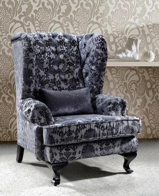 Fabric Chair with Swarovski Crystals