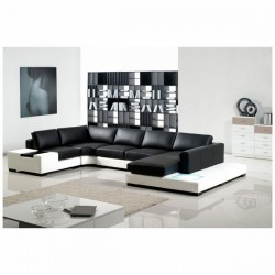 Adjustable Advanced Covered in Bonded Leather Sectional