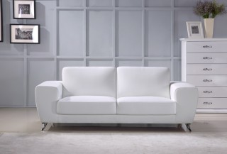 Julie Contemporary Sofa Set with Italian Leather