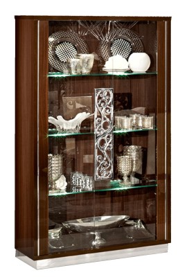 Wood and Glass Doors Modern Curio from Italy Wood and Glass Doors Modern Curio from Italy