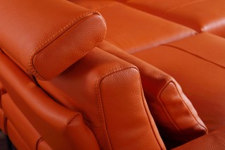 Exquisite Covered in All Leather Sectional