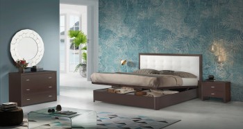 Made in Spain Leather Modern Contemporary Bedroom Designs with Extra Storage