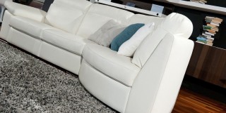 Contemporary Modern Top-Grain Italian Sectional