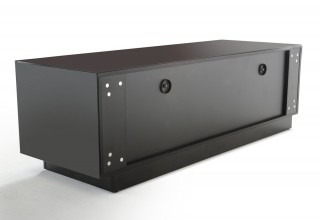 Contemporary Black Satin TV Stand