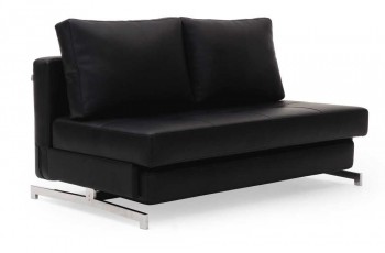 Leather Textile Contemporary Sofa Bed with Steel Frame