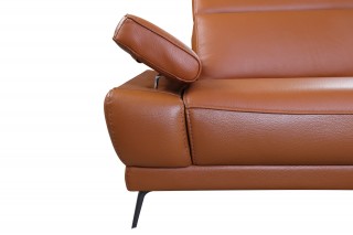 Exquisite Leather Sectional with Chaise