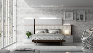 Unique Leather Modern Platform Bed