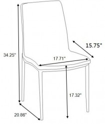 White Upholstered Side Chairs with Glossy White Finished Legs